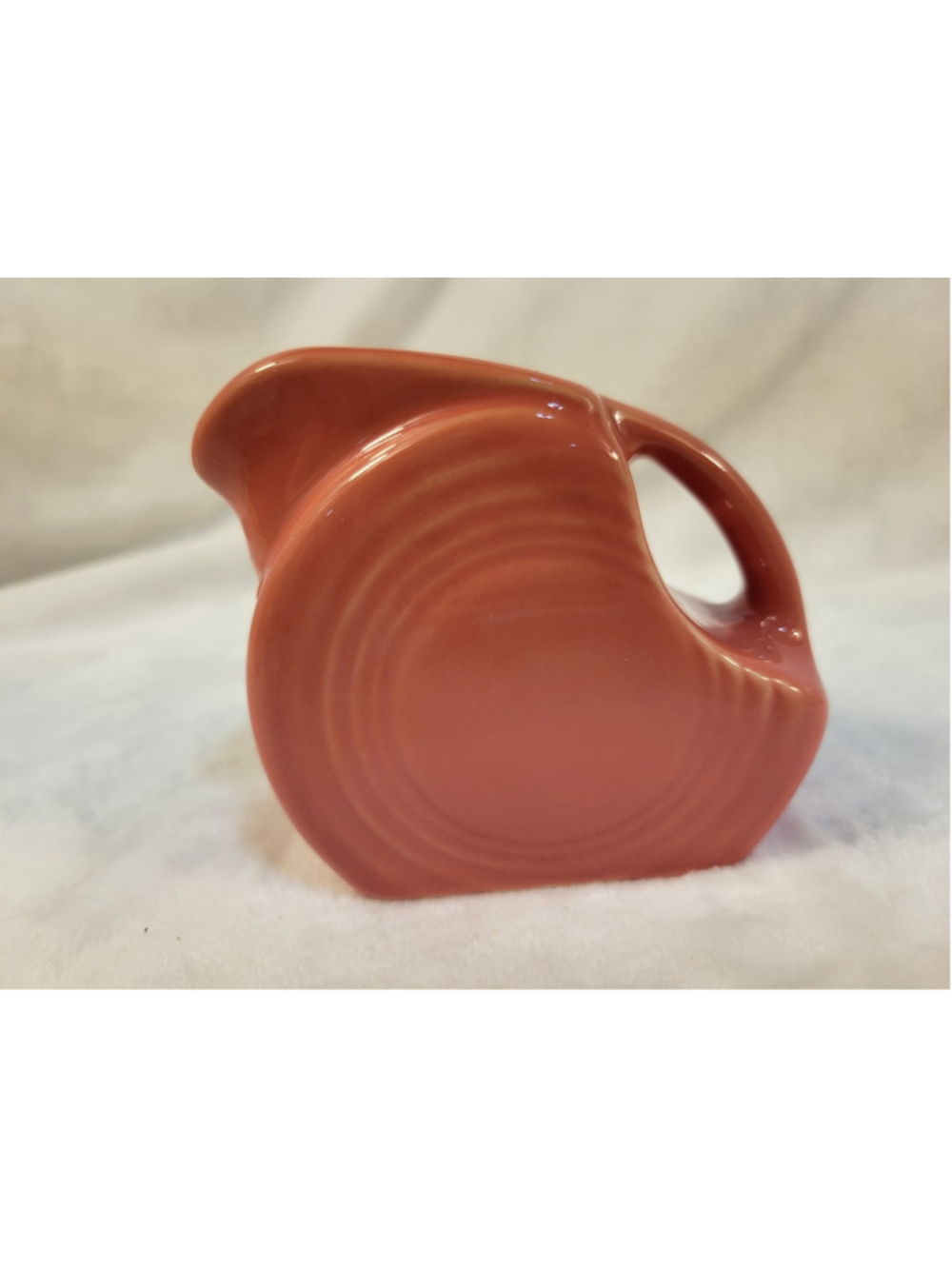 Fiesta flamingo mini disk pitcher FLAWED FIESTAWARE pink Homer Laughlin HLC